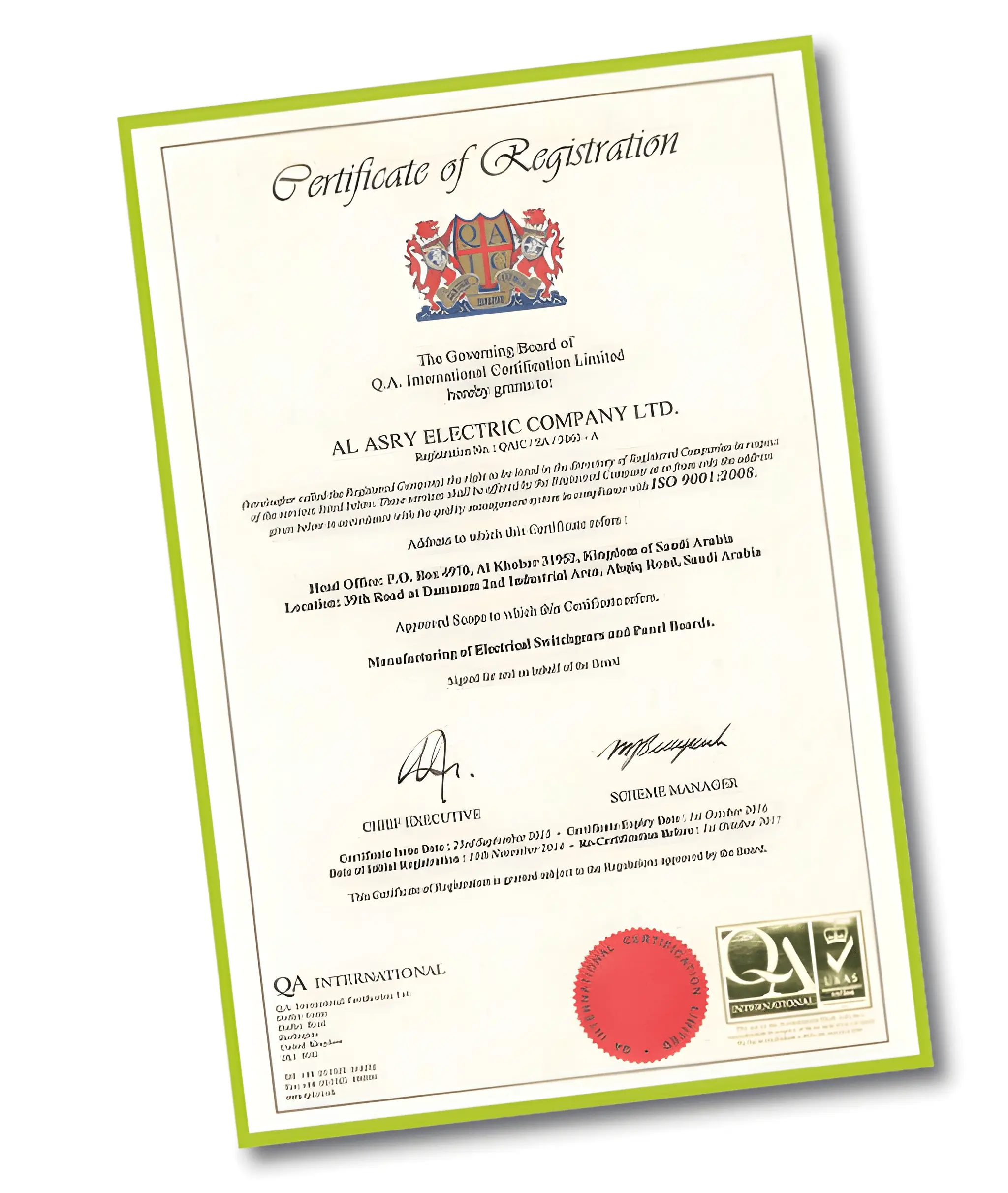 ISO Certificate