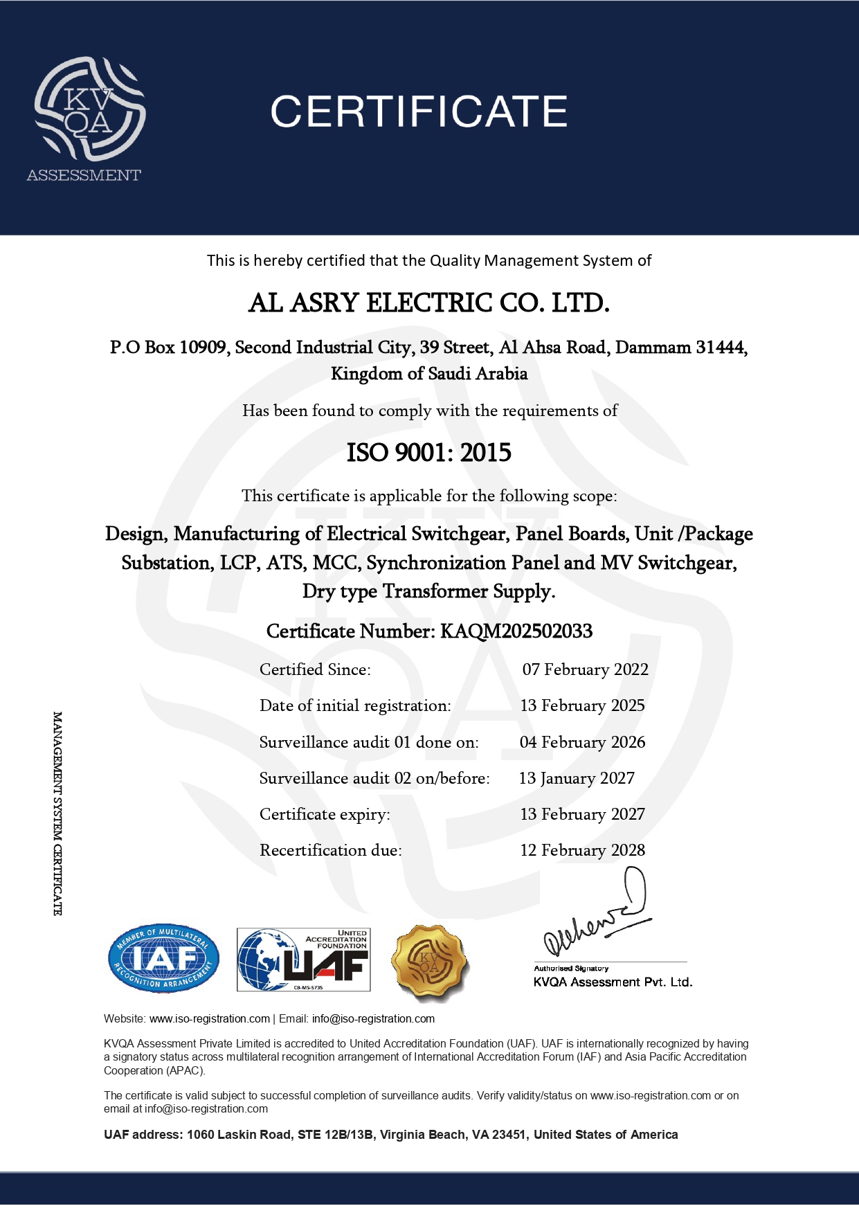 ISO 9001:2015 — Quality Management